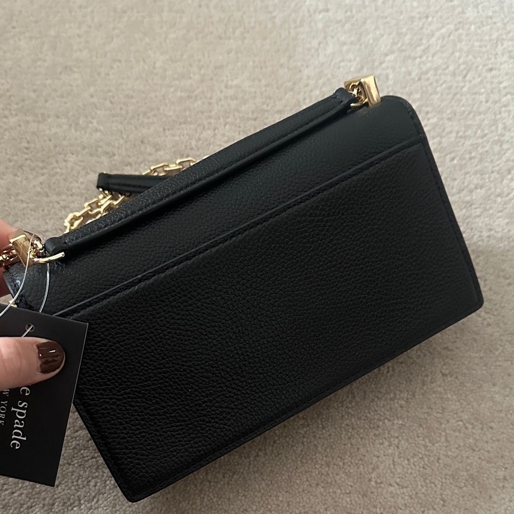 Kate Spade Black Crossbody with Gold Chain - Picture 6 of 8